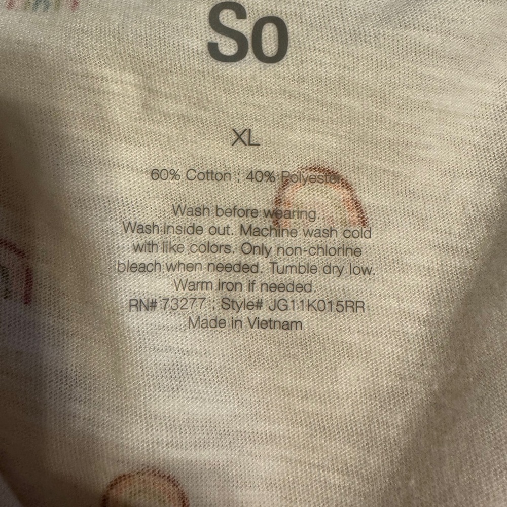 SO Women's white Tank Top with Rainbow Print size XL extra large shirt - Picture 2 of 5